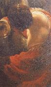 Rembrandt van rijn, Detail of write on the wall